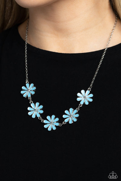 Flora Fantasy - Blue Paparazzi Necklace (#2995)