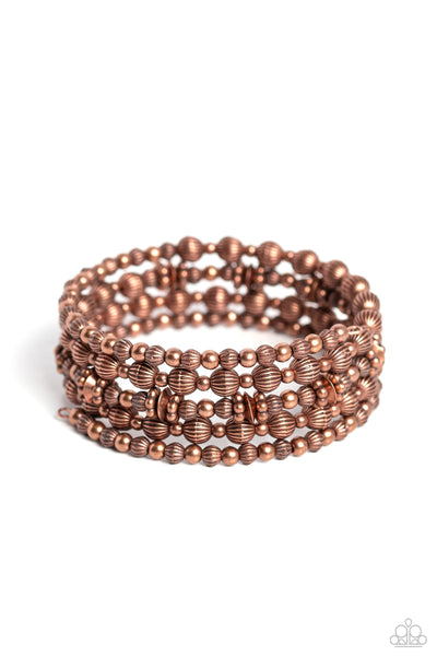 Striped Stack - Copper Bracelet