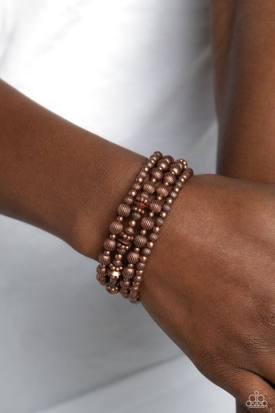 Striped Stack - Copper Bracelet