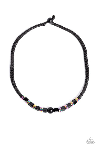 Oil Spill Orbit - Black Paparazzi Necklace (5190)