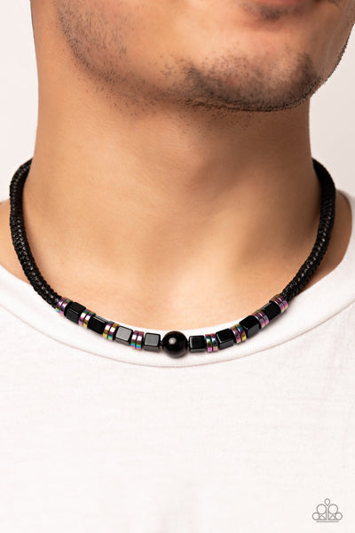 Oil Spill Orbit - Black Paparazzi Necklace