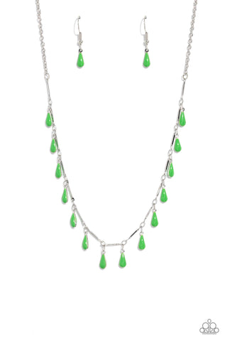 Drop-Dead Dance - Green Paparazzi Necklace (#5452)