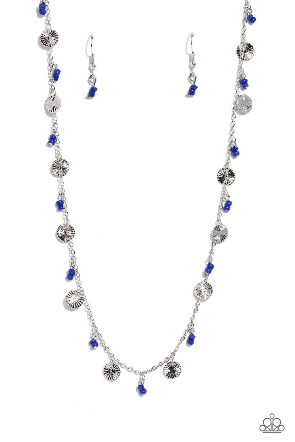 Sand Dollar Sass - Blue Paparazzi Necklace (PZ-1010)