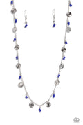 Sand Dollar Sass - Blue Paparazzi Necklace (PZ-1010)