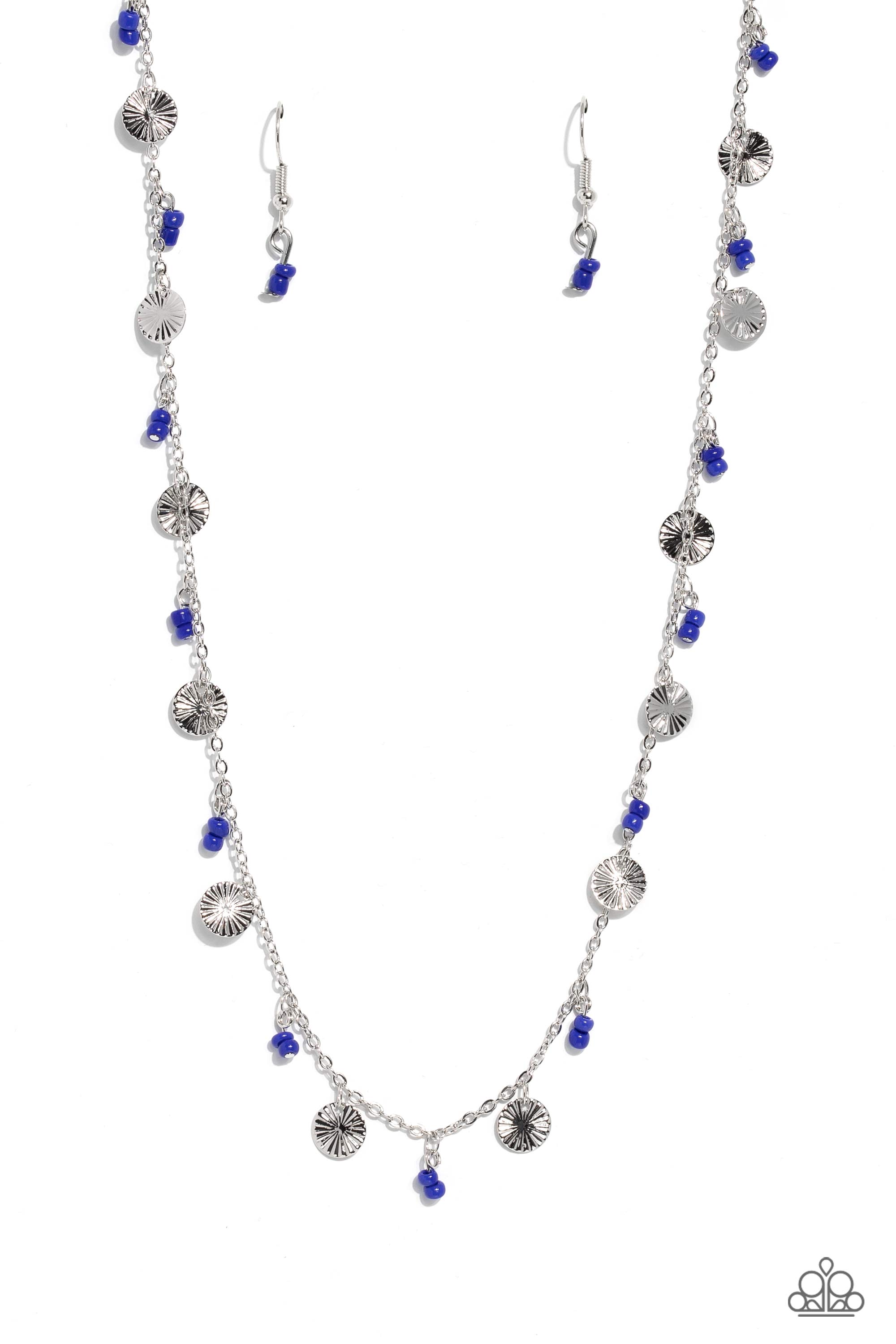 Sand Dollar Sass - Blue Paparazzi Necklace (PZ-1010)