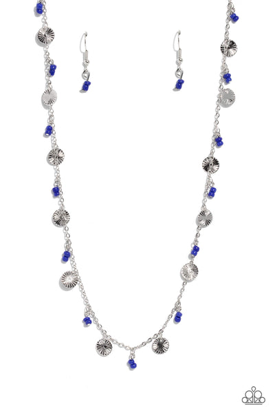 Sand Dollar Sass - Blue Paparazzi Necklace (#1010)