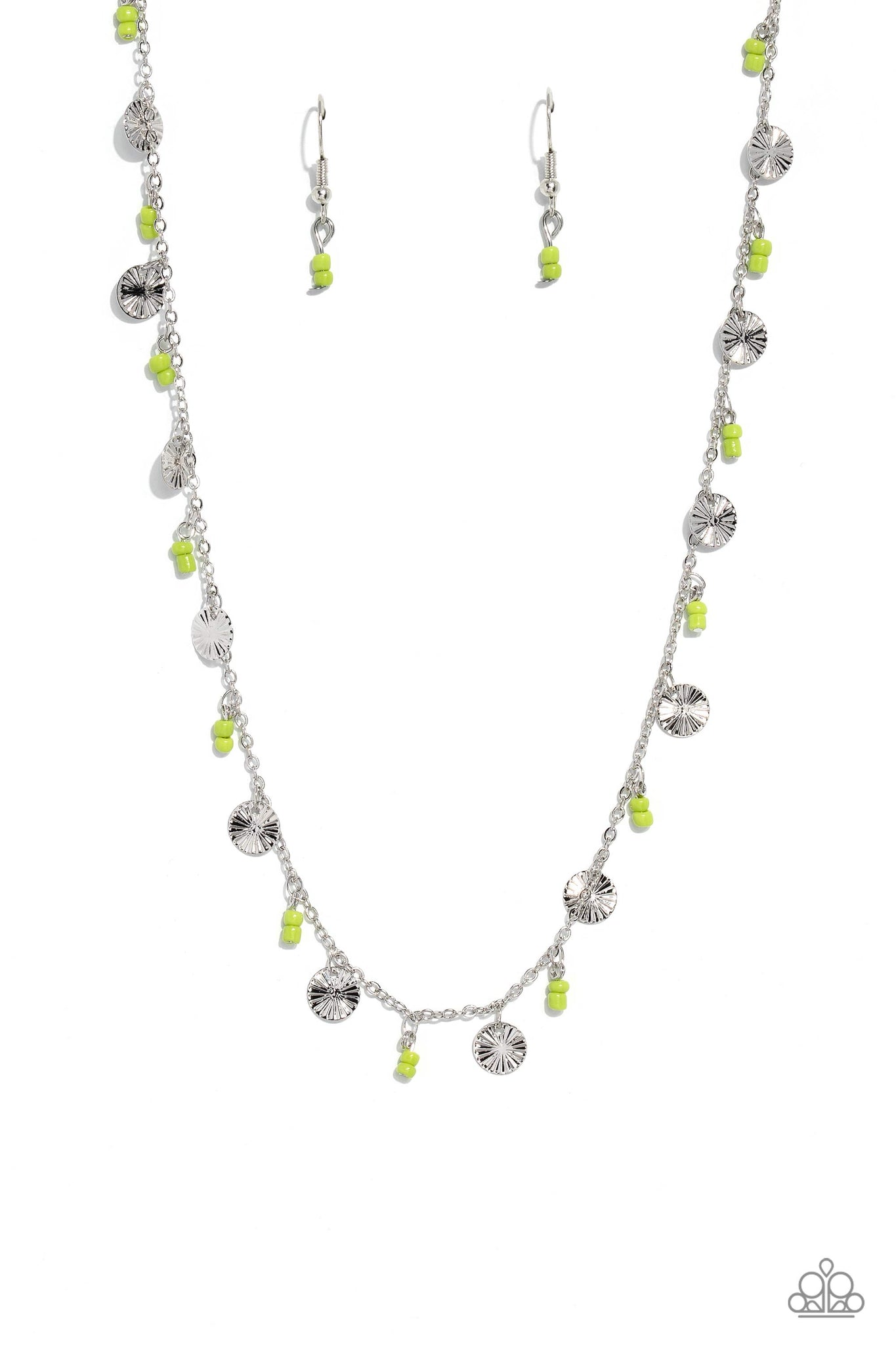 Sand Dollar Sass - Green Paparazzi Necklace (#2342)