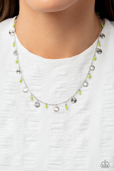 Sand Dollar Sass - Green Paparazzi Necklace (#2342)