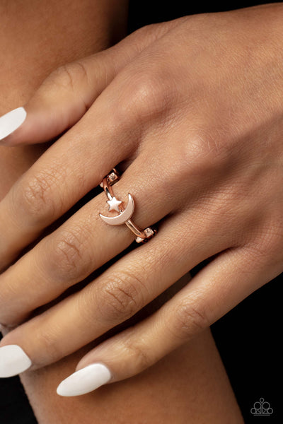 Astral Allure - Rose Gold Paparazzi Ring (T61)