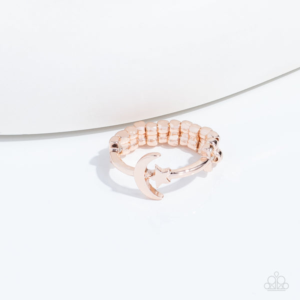 Astral Allure - Rose Gold Paparazzi Ring (T61)