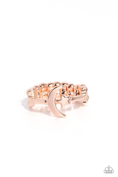 Astral Allure - Rose Gold Paparazzi Ring (T61)