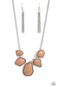 Beyond the Badlands - Brown Paparazzi Necklace (#3766)