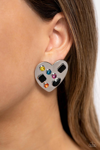 Relationship Ready - Black Paparazzi Earring