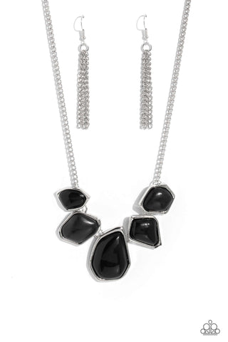 Beyond the Badlands - Black Paparazzi Necklace (#5400)