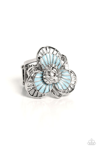 Tropical Trillium - Blue Paparazzi Ring (T26)