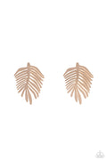 The FROND Row - Gold Paparazzi Earring (#5375)
