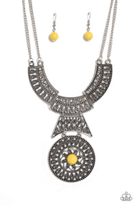 Fetching Filigree - Yellow Paparazzi Necklace (#2430)