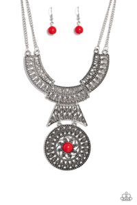 Fetching Filigree - Red Paparazzi Necklace (#5117)