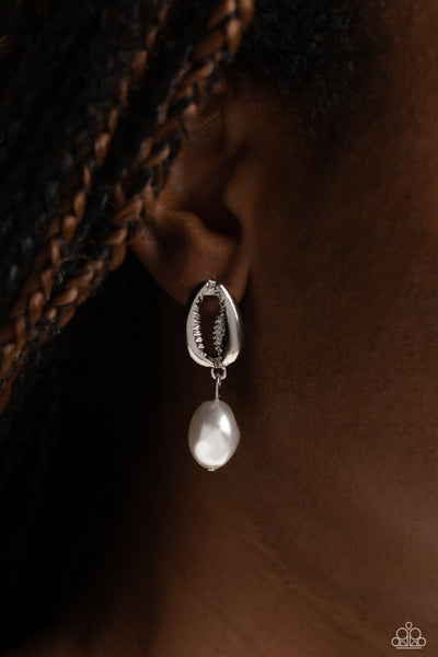 Im HAVANA Party - White Paparazzi Earring