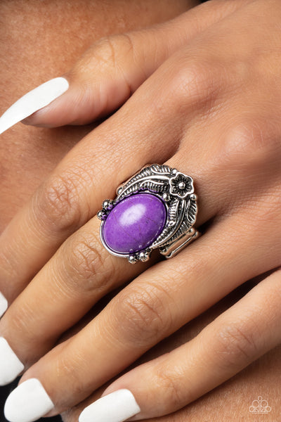 Serrated Style - Purple Paparazzi Ring