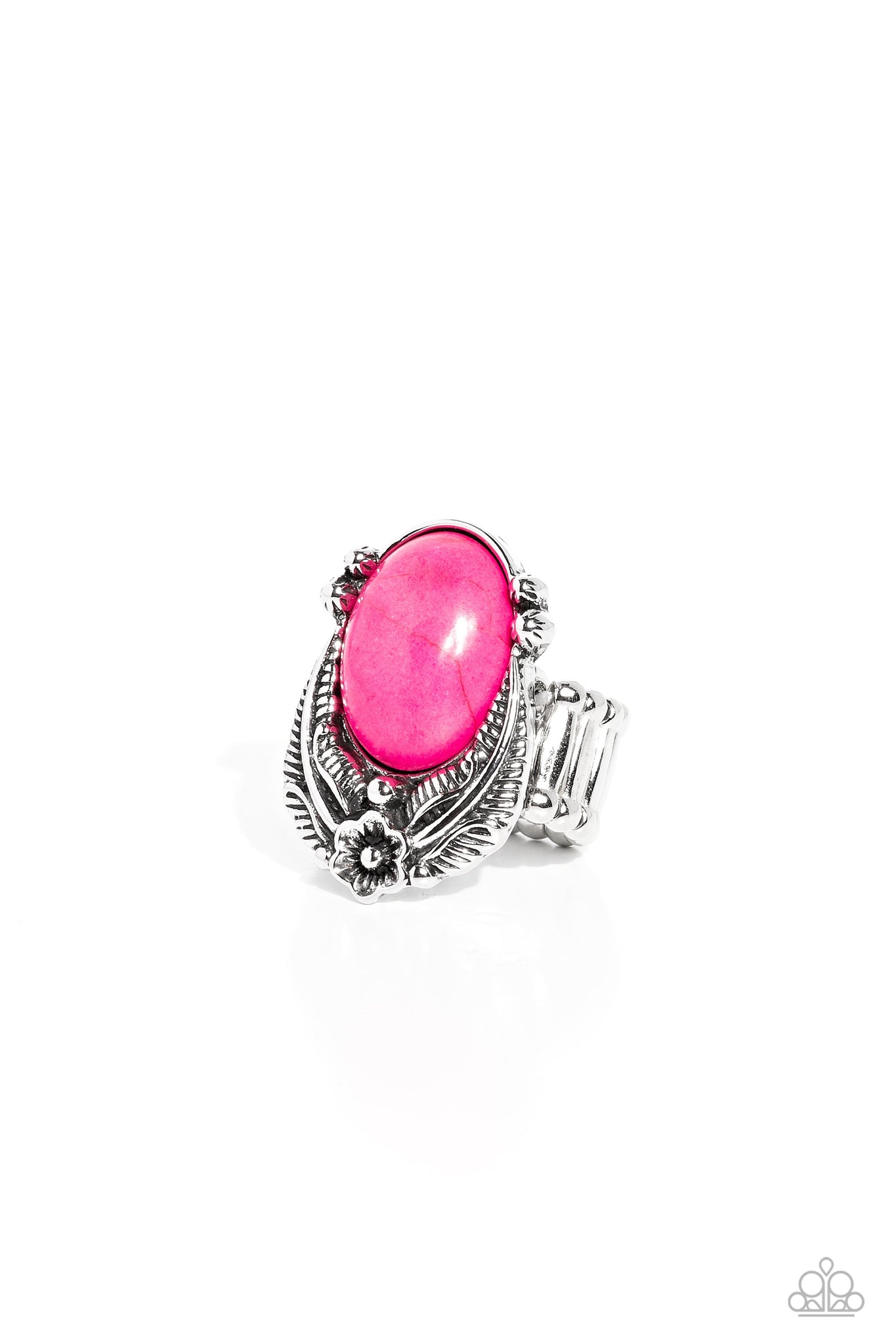 Serrated Style - Pink Paparazzi Ring (T67)