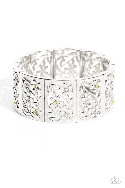 Garden Walls - Yellow Paparazzi Bracelet (#2033)