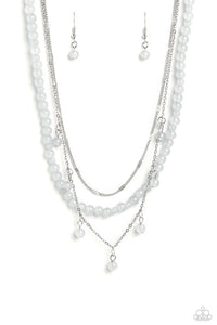 BEAD All About It - Silver Paparazzi Necklace (#4485)