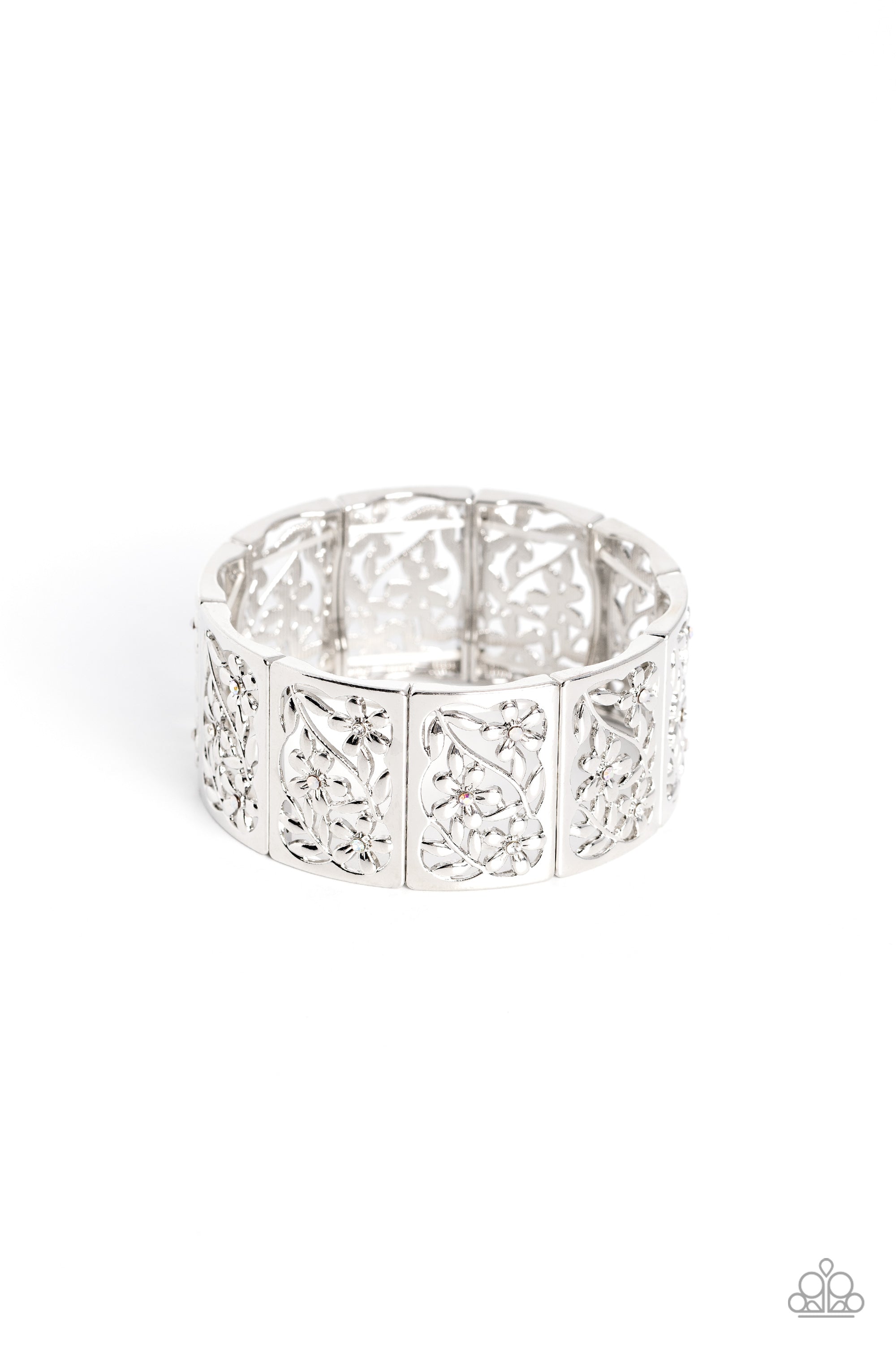 Garden Walls - White Paparazzi Bracelet (#5395)