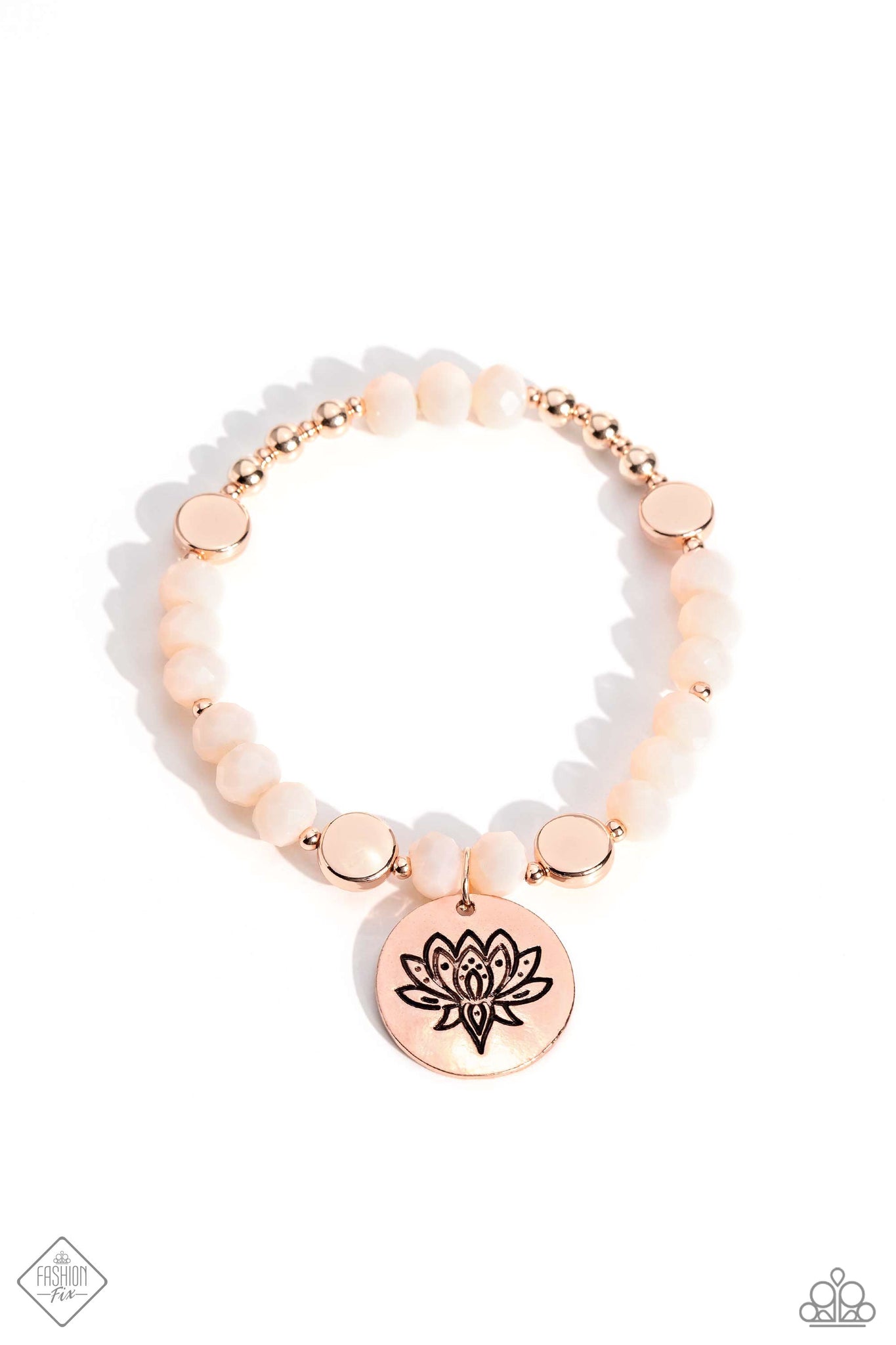 Leisurely Lotus - Rose Gold Paparazzi Fashion Fix Bracelet June 2023