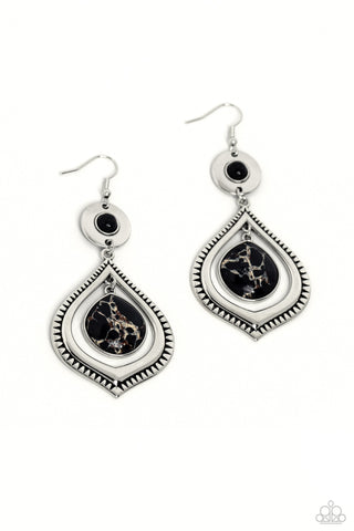 Cuz I CLAN - Black Paparazzi Earring