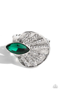 Fan Dance Dazzle - Green Paparazzi Ring (R307)