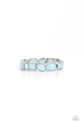 Giving Geometrics - Blue Paparazzi Bracelet (#4577)