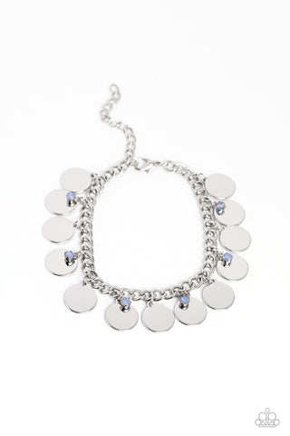 Dreamy Discs - Blue Paparazzi Bracelet (#5422)