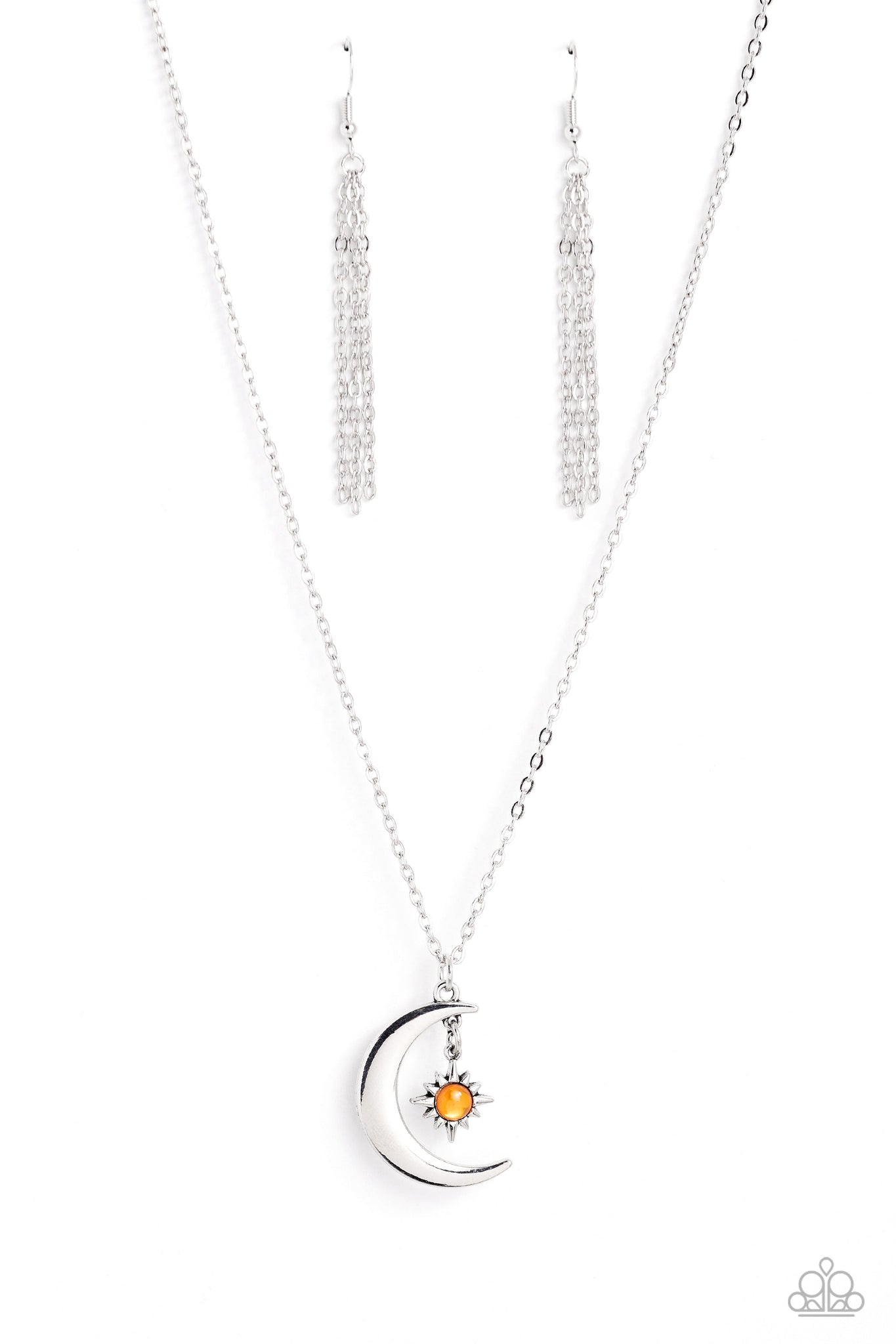 Stellar Sway - Orange Paparazzi Necklace (#5206)