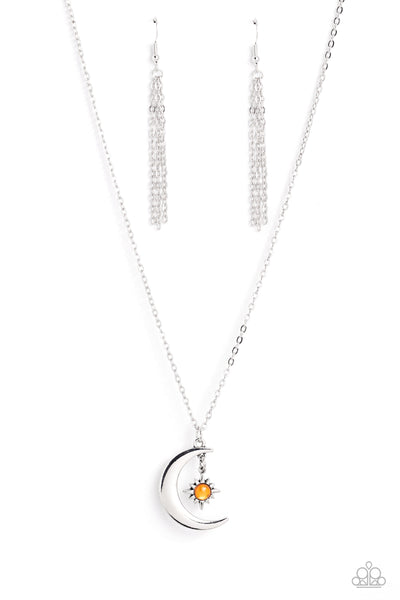 Stellar Sway - Orange Paparazzi Necklace (#5206)