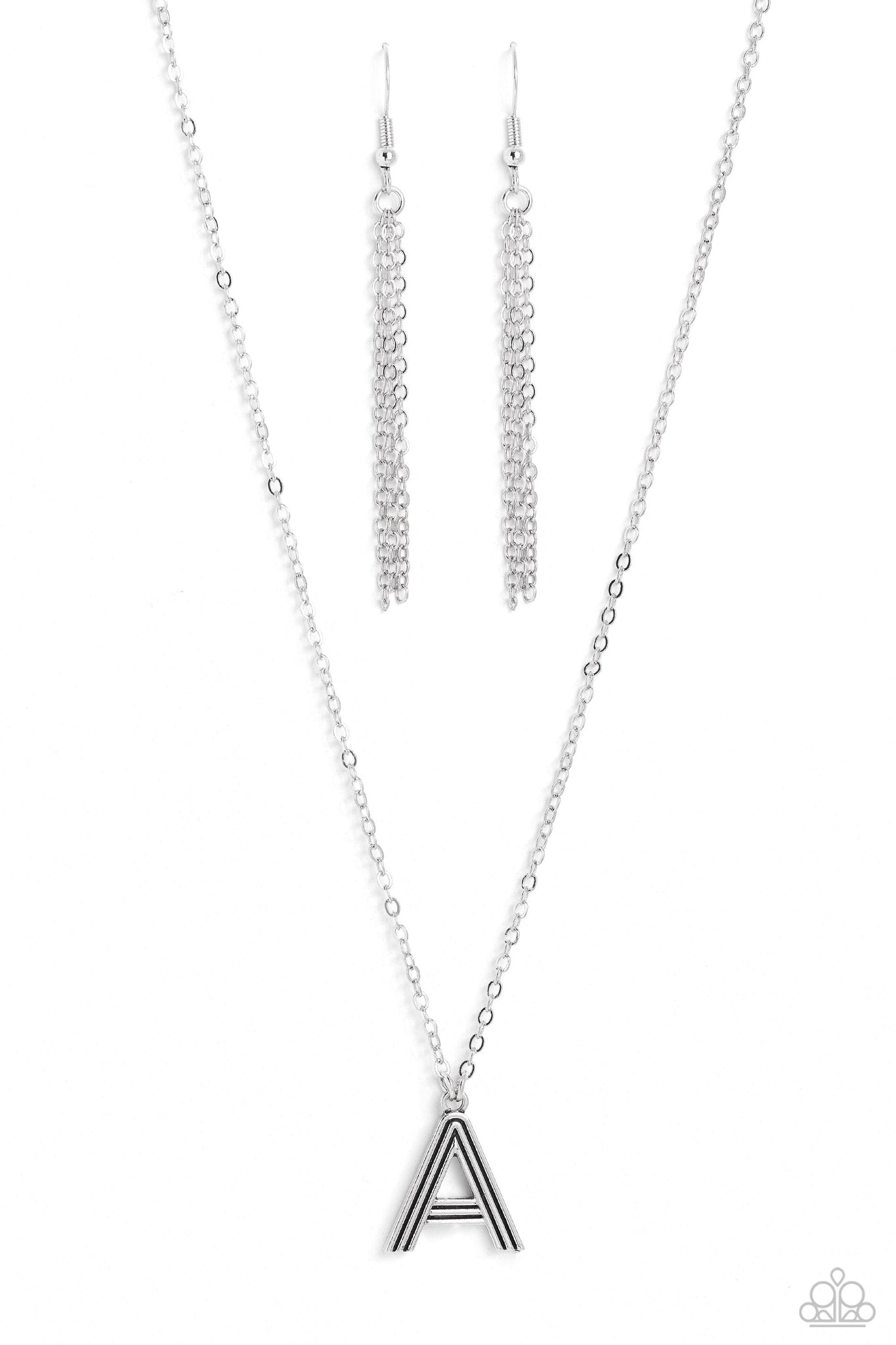 Leave Your Initials - Silver - A Paparazzi Necklace