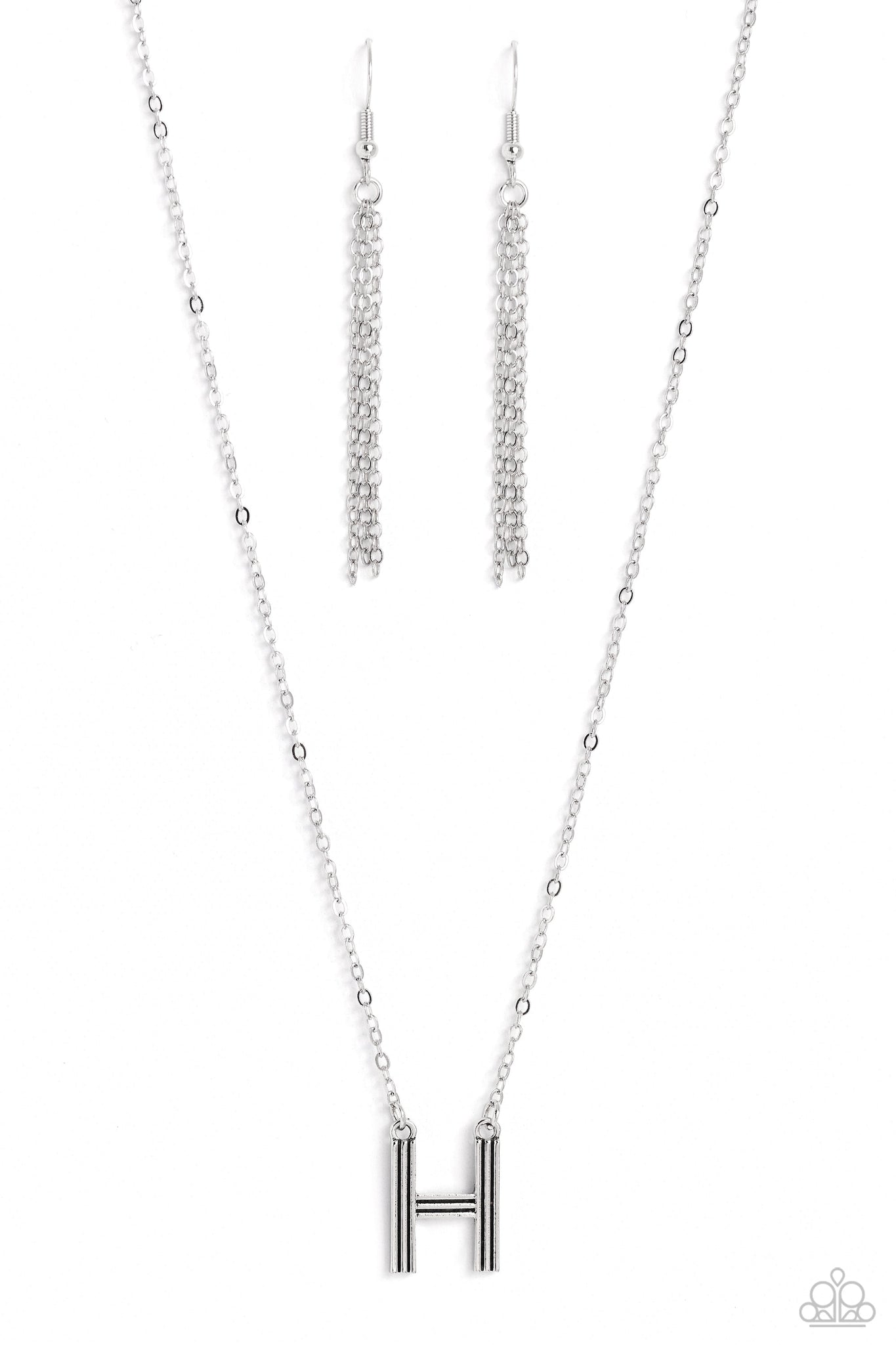 Leave Your Initials - Silver - H Paparazzi Necklace