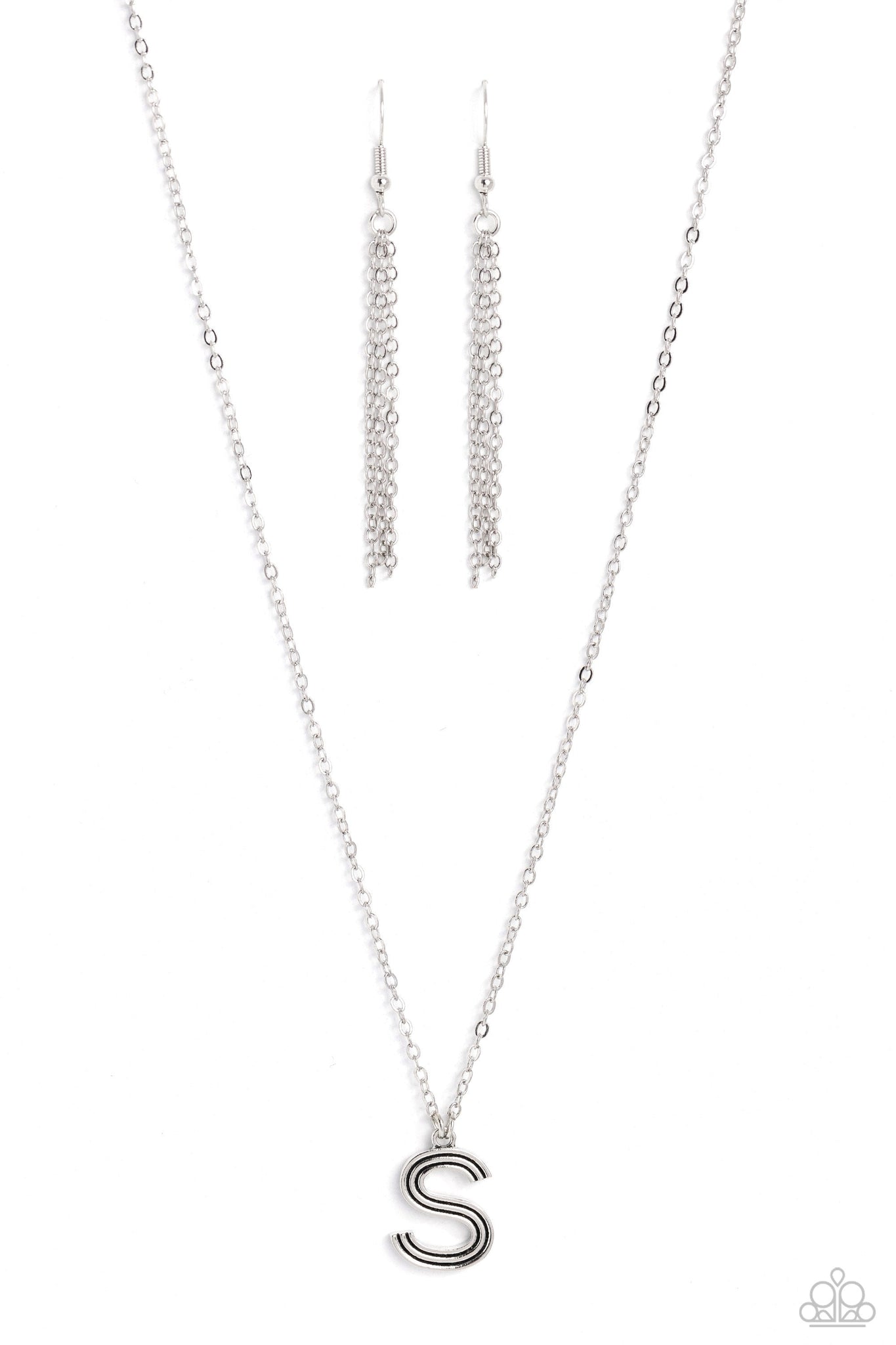 Leave Your Initials - Silver - S Paparazzi Necklace