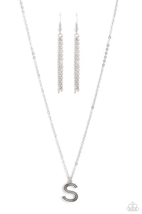 Leave Your Initials - Silver - S Paparazzi Necklace