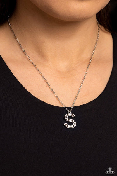 Leave Your Initials - Silver - S Paparazzi Necklace