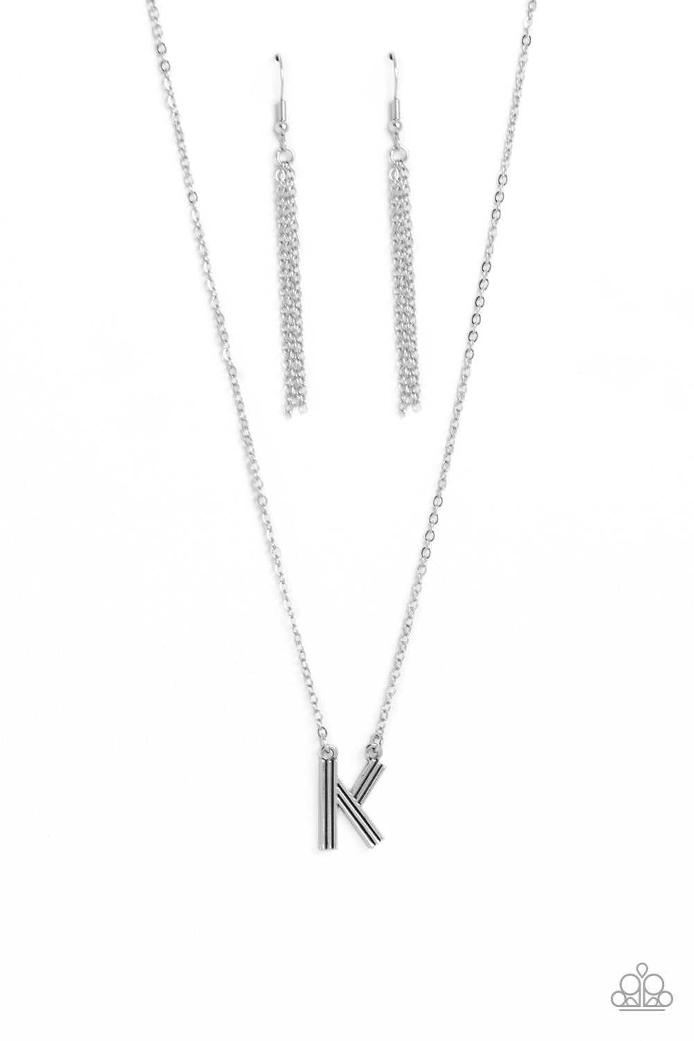 Leave Your Initials - Silver - K Paparazzi Necklace