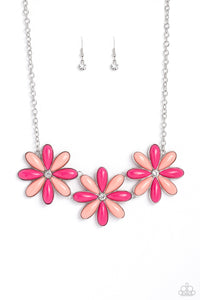 Bodacious Bouquet - Pink Paparazzi Necklace (#1208)