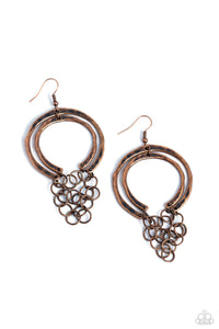 Dont Go CHAINg-ing - Copper Paparazzi Earring (#3822)