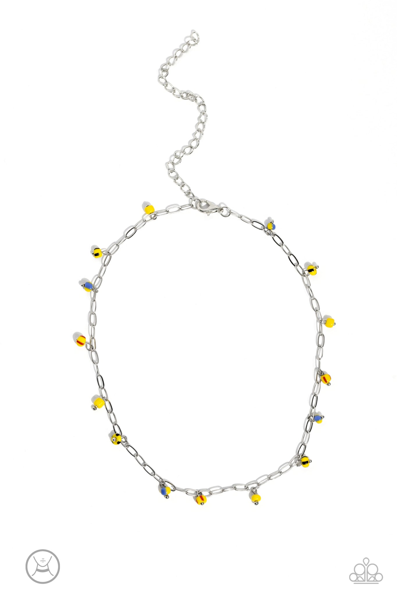 Beach Ball Bliss - Yellow Paparazzi Necklace (#1760)