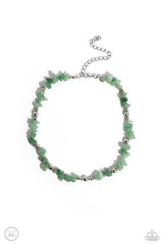 Carved Confidence - Green Paparazzi Necklace (#355)