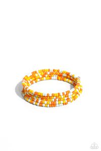 Coiled Candy - Yellow Paparazzi Bracelet (#5715)