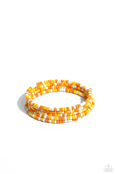 Coiled Candy - Yellow Paparazzi Bracelet