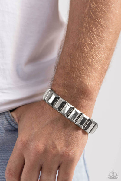 Chunky Champion - Silver Paparazzi Bracelet (#876)