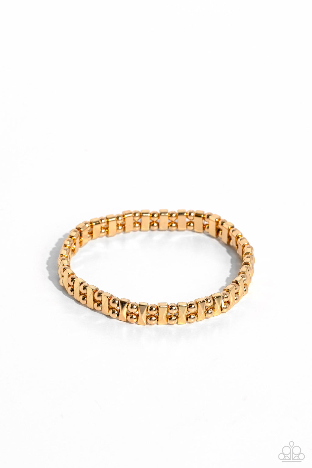 Fortune Favors The Fierce - Gold Paparazzi Bracelet (#5716)