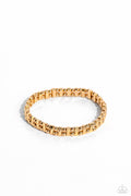 Fortune Favors The Fierce - Gold Paparazzi Bracelet (#5716)